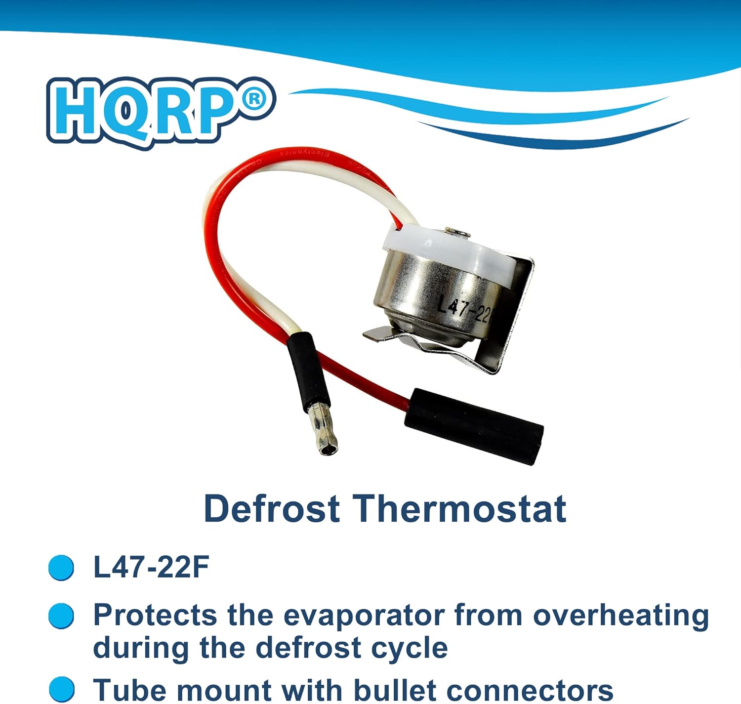 HQRP Reemplazo del termostato de descongelación para refrigerador Frigidaire 5303917625, AP25999, 08000805, 3001234, 3015138, 3916083, 5308000805,