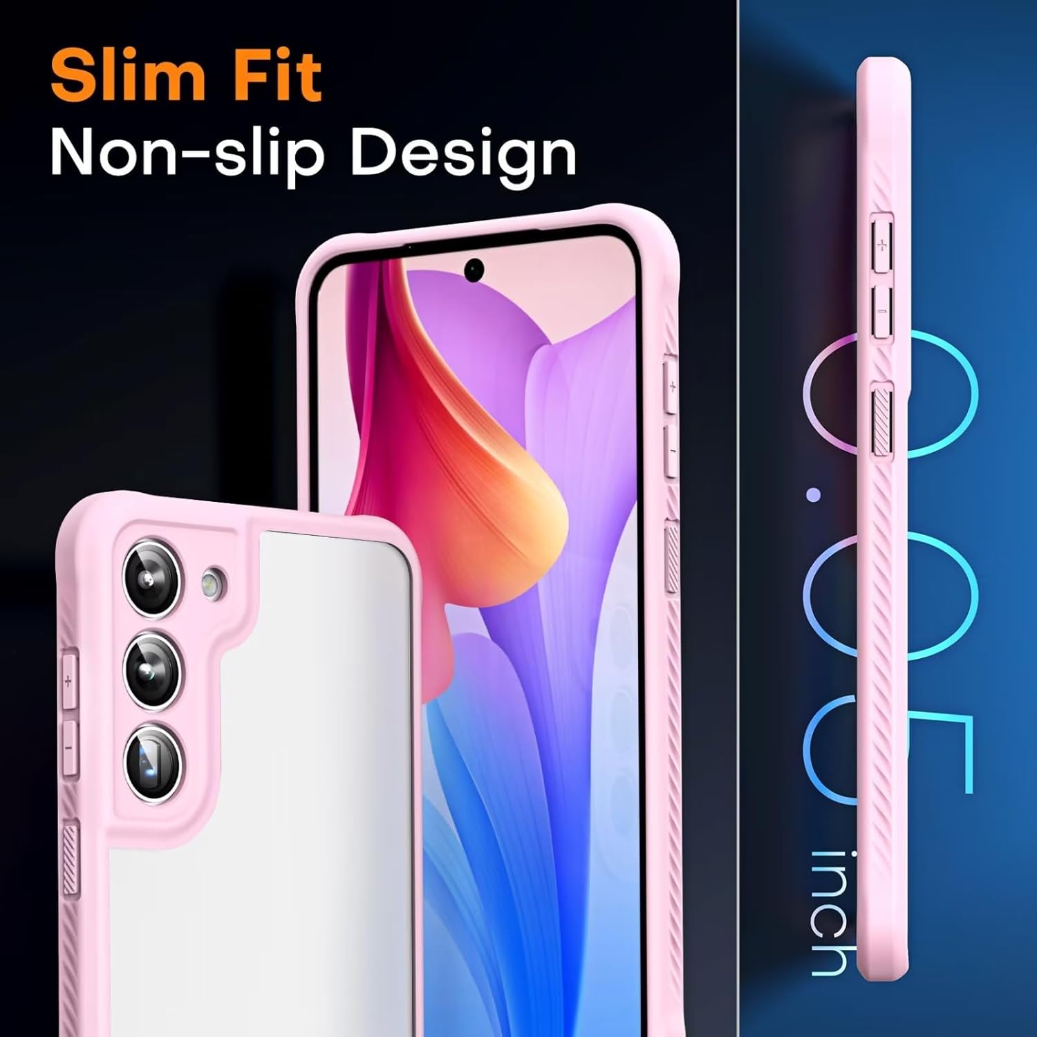 TOCOL Funda 3 en 1 para Samsung Galaxy S23 Plus, con 2 protectores de pantalla protección completa mejorada de la cámara prueba de caídas de grado