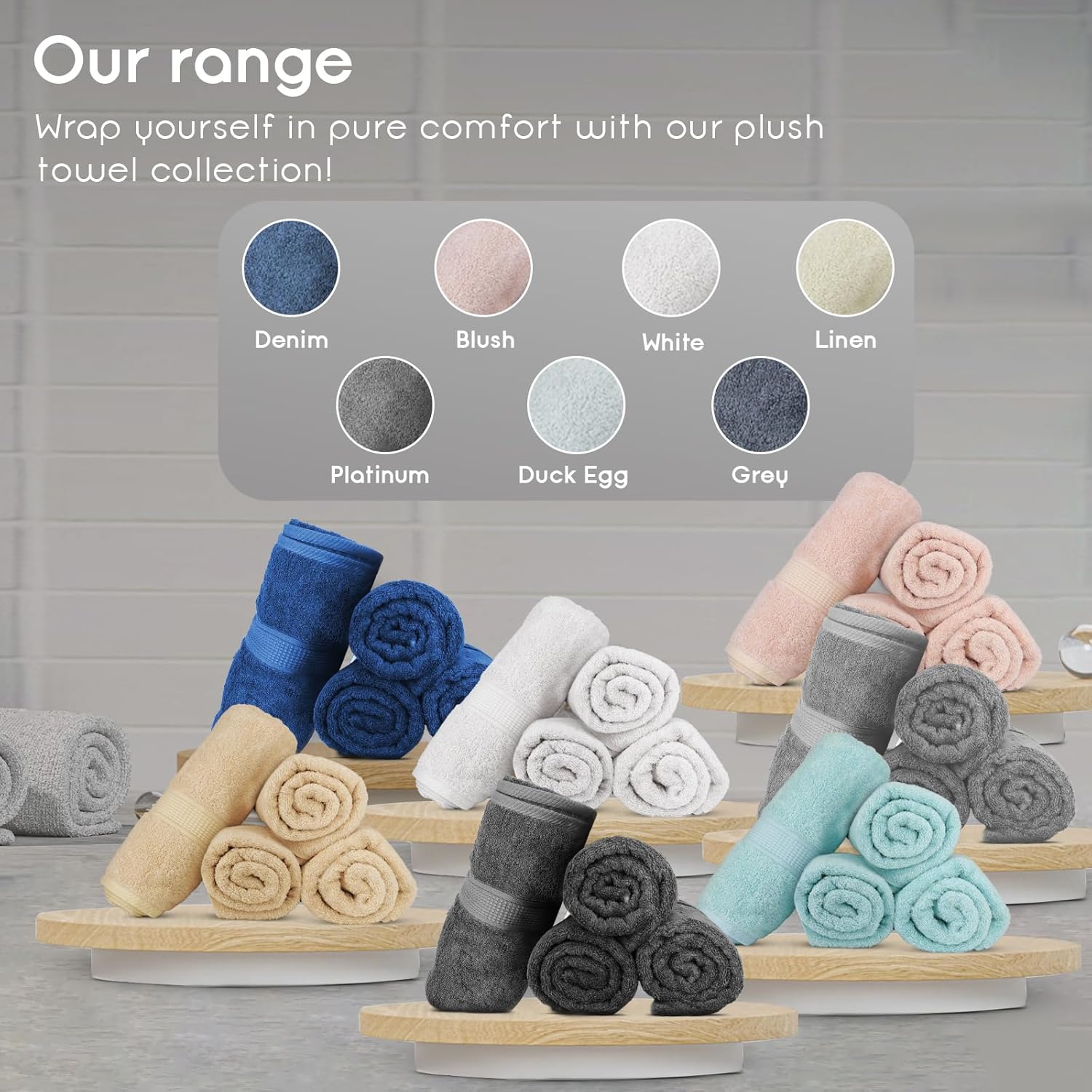 Toallas de baño de algodón de bambú de primera calidad, naturales, ultraabsorbentse y ecológicas. 30 pulgadas x 52 pulgadas
