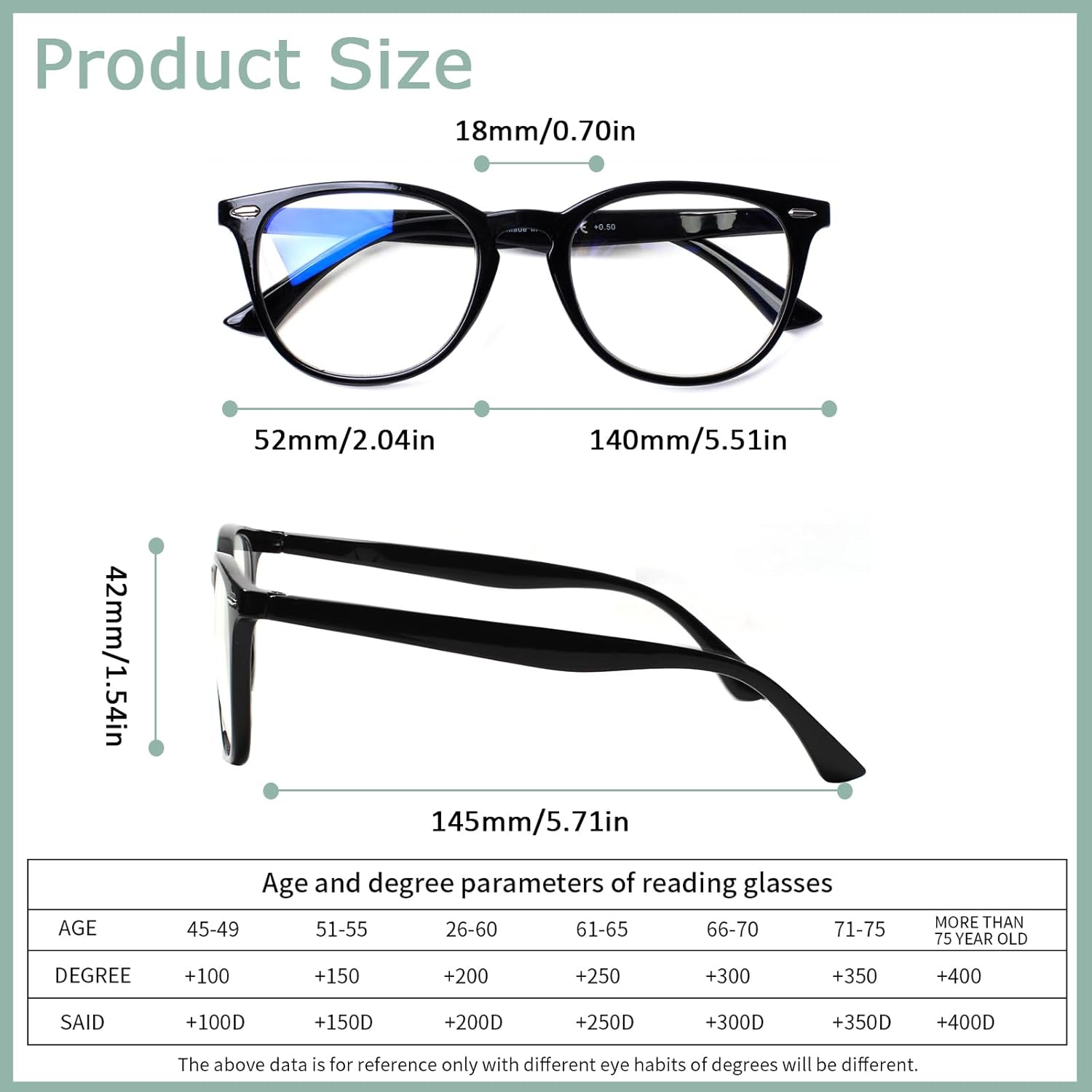 Henotin Paquete de 6 lentes de lectura para mujeres y hombres, bloqueo de luz azul, elegantes lectores de computadora con funda de cuero