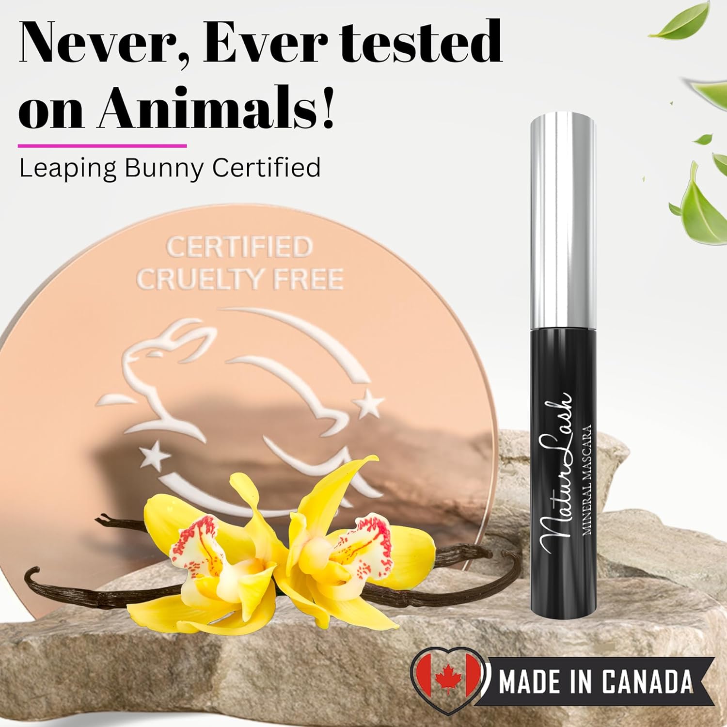 Fifth & Skin NATURLASH – Máscara de pestañas natural (BROWN) – Máscara hipoalergénica para ojos sensibles – Máscara vegana y libre de crueldad