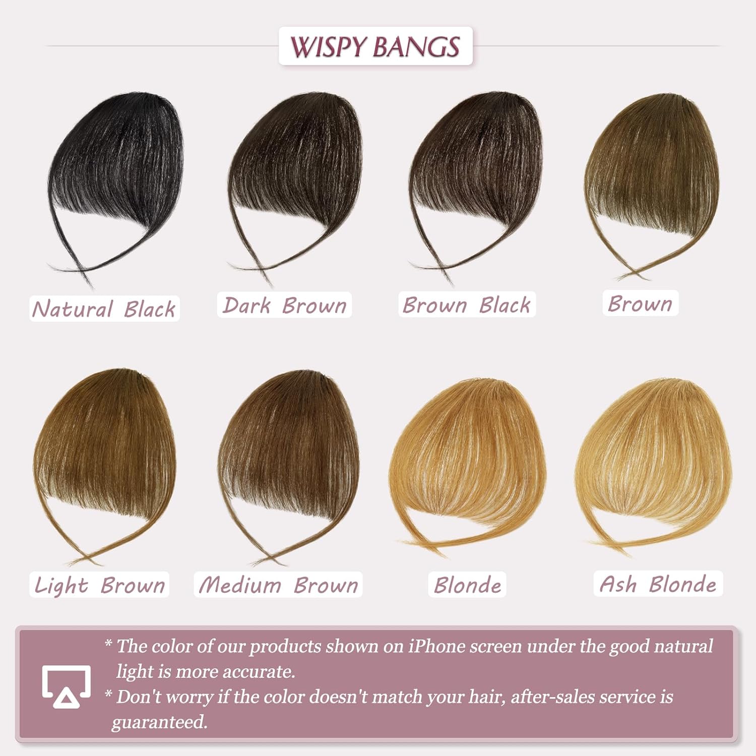 RUWISS Flequillo con clip, extensiones de cabello humano real con fleco de sien, extensiones de cabello con clip, para mujer, para uso diario (rubio)