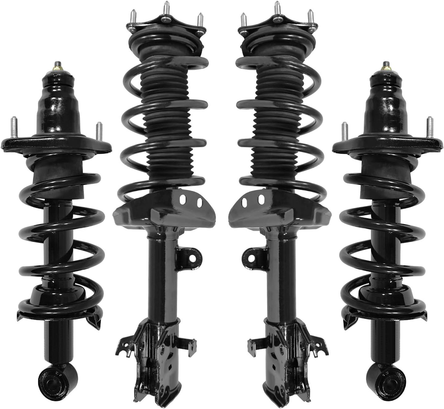 COMPLETESTRUTS – Conjunto completo de puntal delantero y trasero con resortes helicoidales de repuesto para Honda CR-V 2007-2011 – Juego de 4