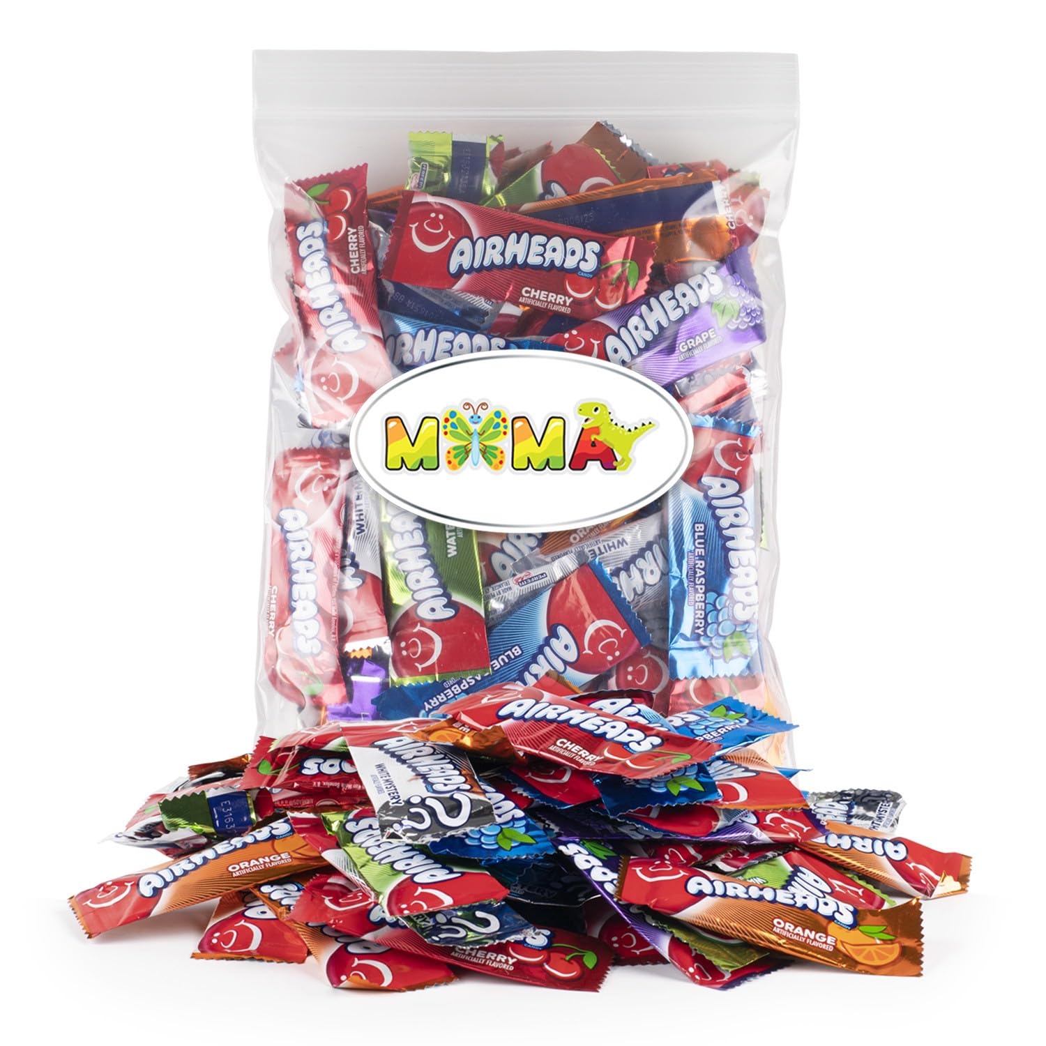 Airheads – Mini barras de dulces  1.5 libras de sabores surtidos de frutas, envueltas individualmente, caramelo de frutas, Navidad, regalos,