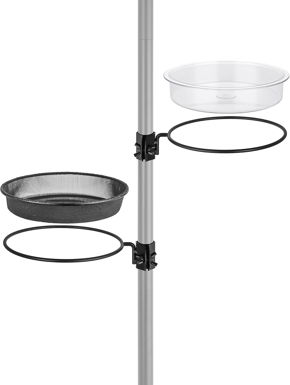 iBorn Bandeja de malla y anillo para comederos de pájaros de 1 pulgada, accesorio al aire libre para comederos de pájaros para colibríes para