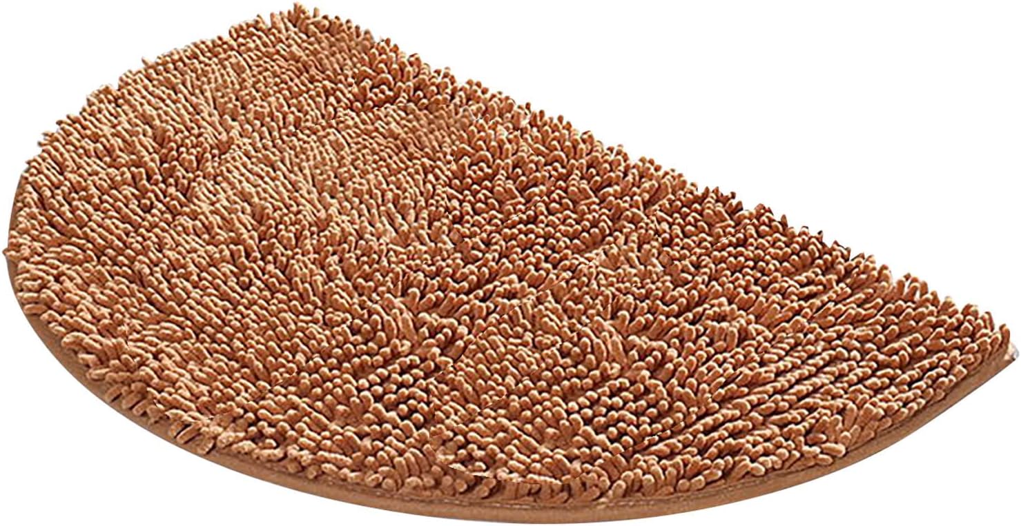 Scceatti Alfombras de baño de 20 x 13 pulgadas, alfombras de baño de medio círculo, suaves, antideslizantes, absorbentes, de secado rápido,