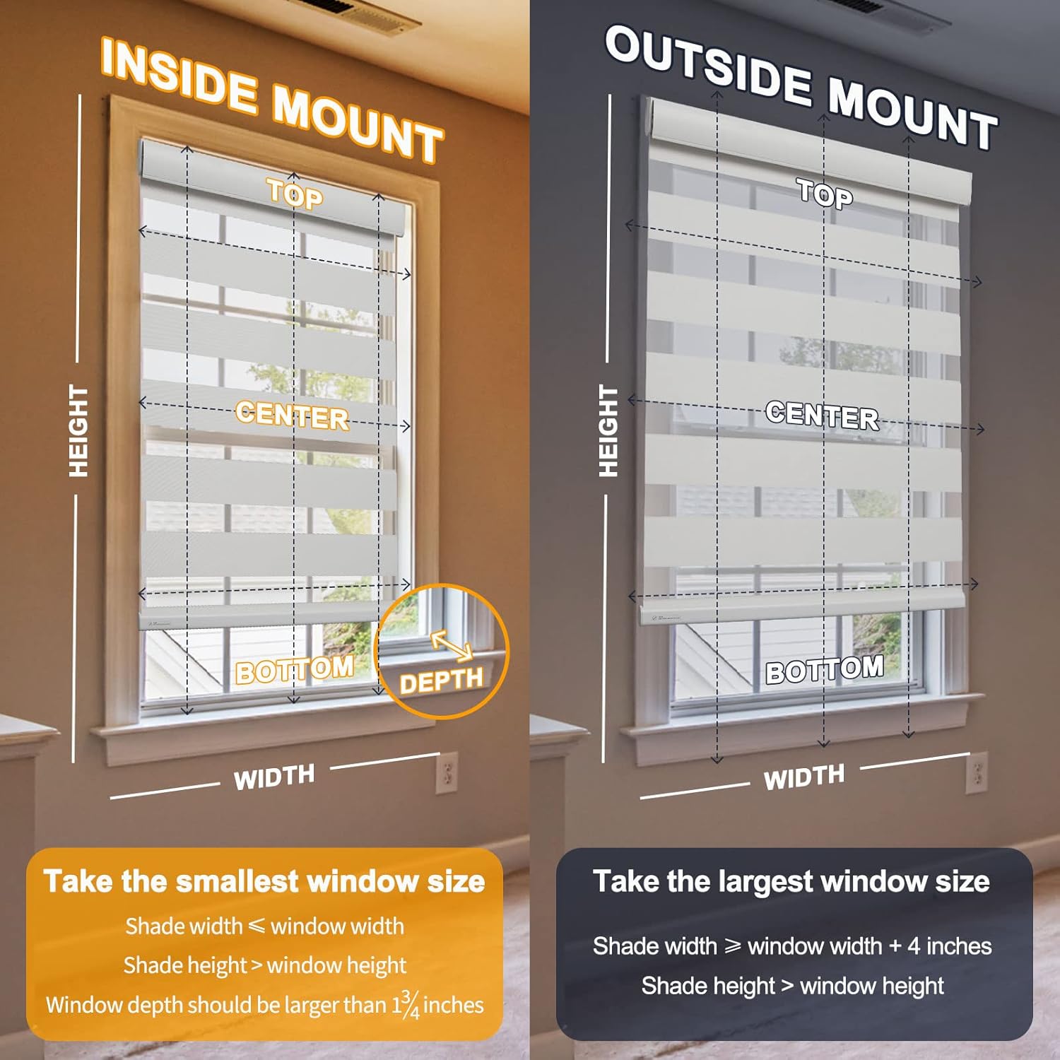 Persianas motorizadas de cebra con control remoto filtrado de luz, persianas inteligentes para ventanas, persianas horizontales eléctricas de doble