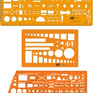 CYA Paquete de 3 plantillas de plantilla de marcado de mapa militar para dibujo y dibujo del ejército de la OTAN en mapa táctico CYA Paquete de 3 plantillas de plantilla de marcado de mapa militar para dibujo y dibujo del ejército de la OTAN en mapa táctico