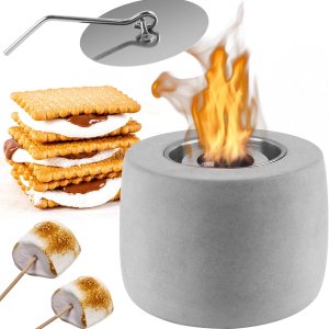 Mesa para fogata para interiores, elegante mini fogata de hormigón de etanol que crea un ambiente acogedor y mejora el diseño interior, hoguera de Mesa para fogata para interiores, elegante mini fogata de hormigón de etanol que crea un ambiente acogedor y mejora el diseño interior, hoguera de