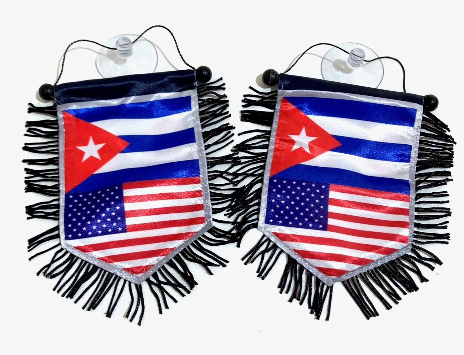 Mini banner cubano americano bandera deportiva para la decoración del coche y el hogar, puerta ventana pared pequeña bandera colgante accesorios de
