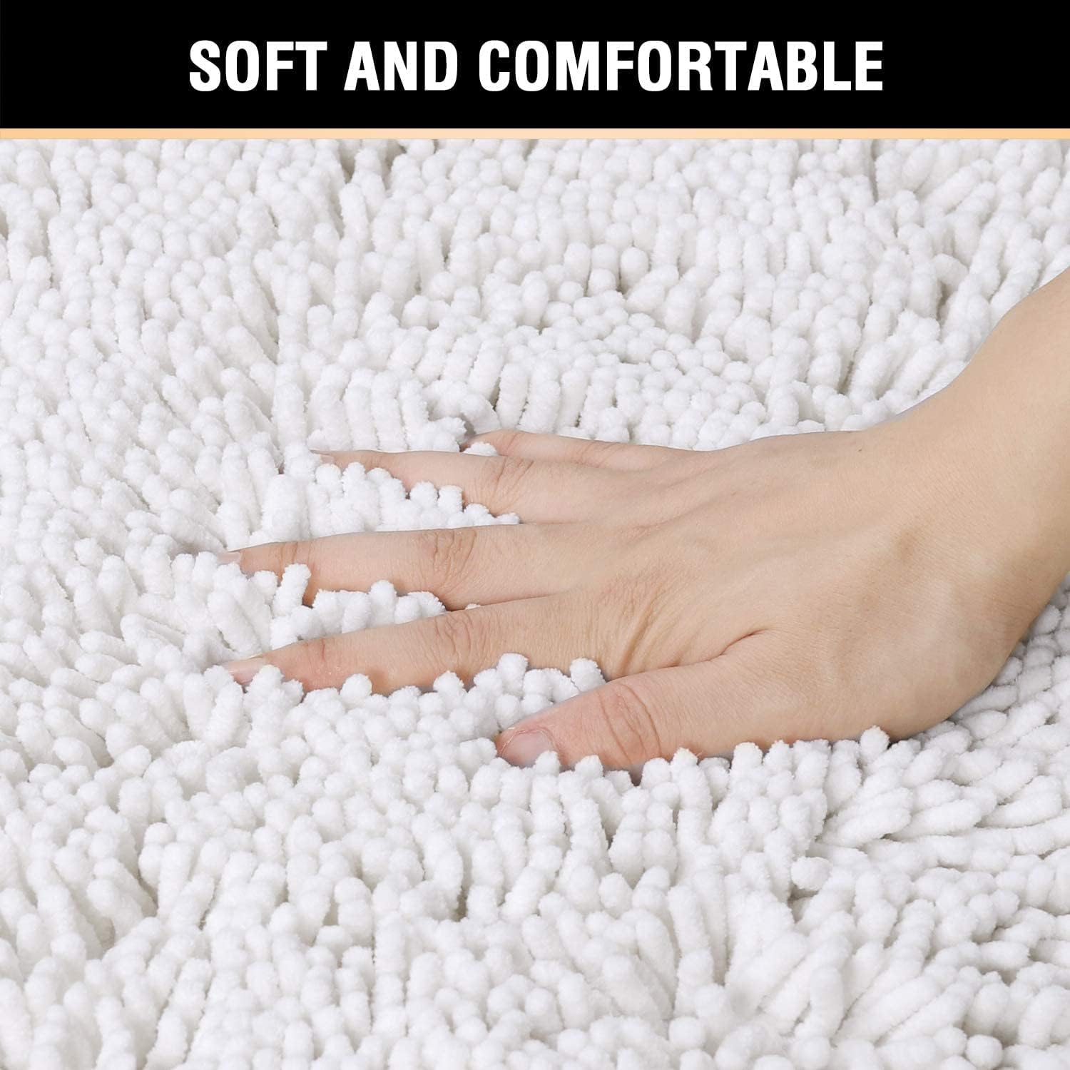H.VERSAILTEX Tapete de baño de felpilla de lujo original (32 x 20 pulgadas20 x 20 pulgadas), extra suave y absorbente, lavable a máquinasecado a