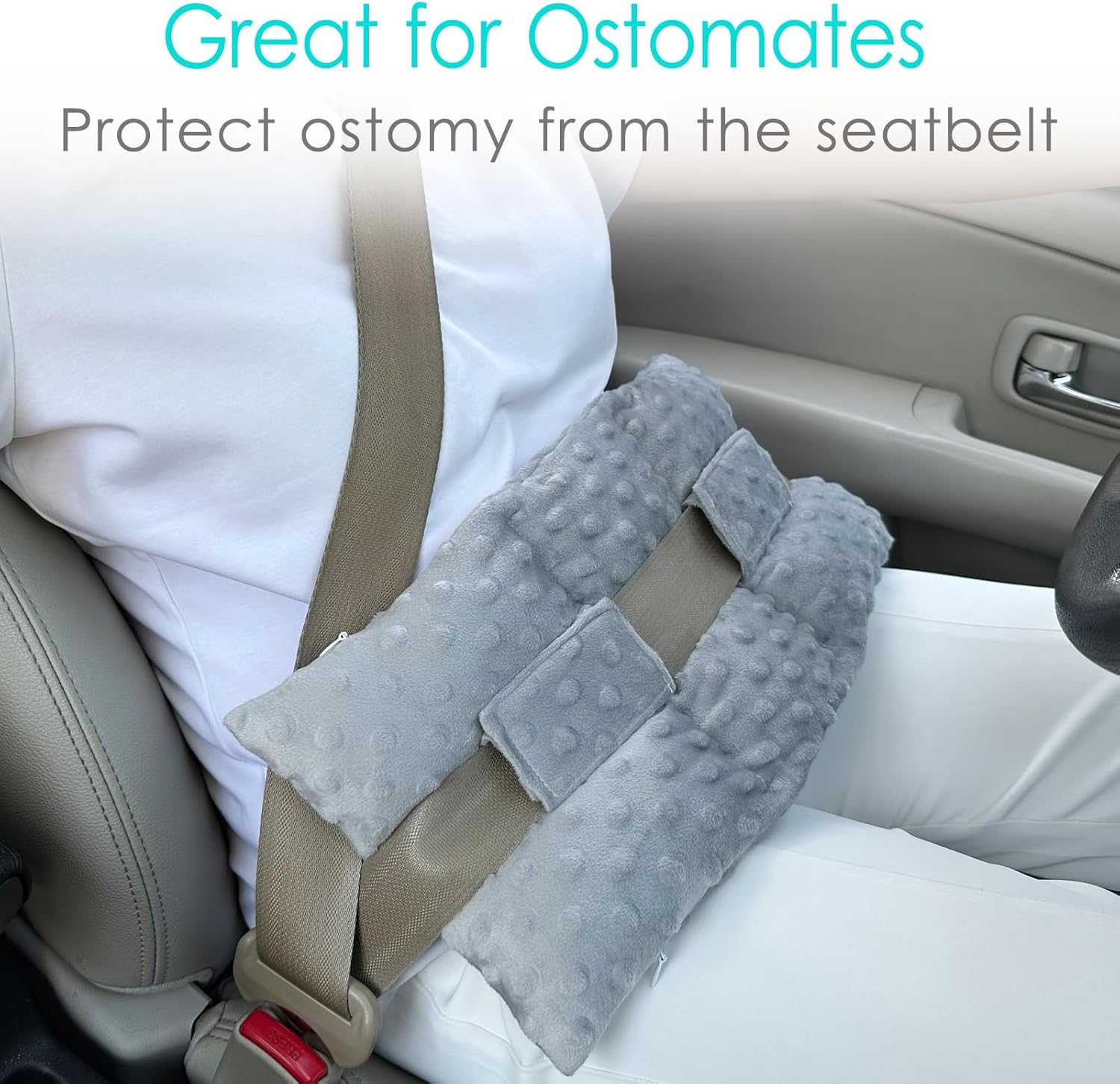 Funda para cinturón de seguridad de ostomía, almohadilla para cinturón de seguridad, funda para bolsa de ostomía, suministros de ostomía, almohada