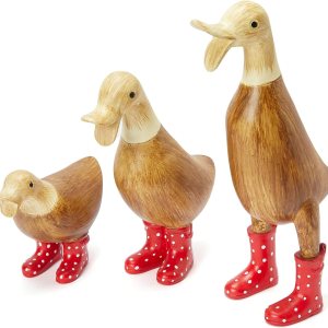Decoración de pato para patio, patos de jardín con botas de agua manchadas, juego de 3 estatuas de decoración de jardín, estatua de figura de pato, Decoración de pato para patio, patos de jardín con botas de agua manchadas, juego de 3 estatuas de decoración de jardín, estatua de figura de pato,