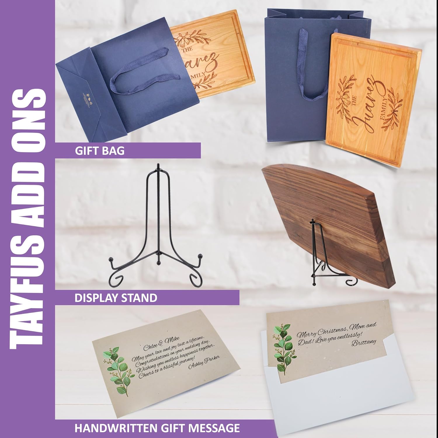 Customized Wood Cutting Boards – Custom Engraved Wooden Chopping Block for Kitchen – Unique Personalized Gift Ideas for Christmas, Thanksgiving, New