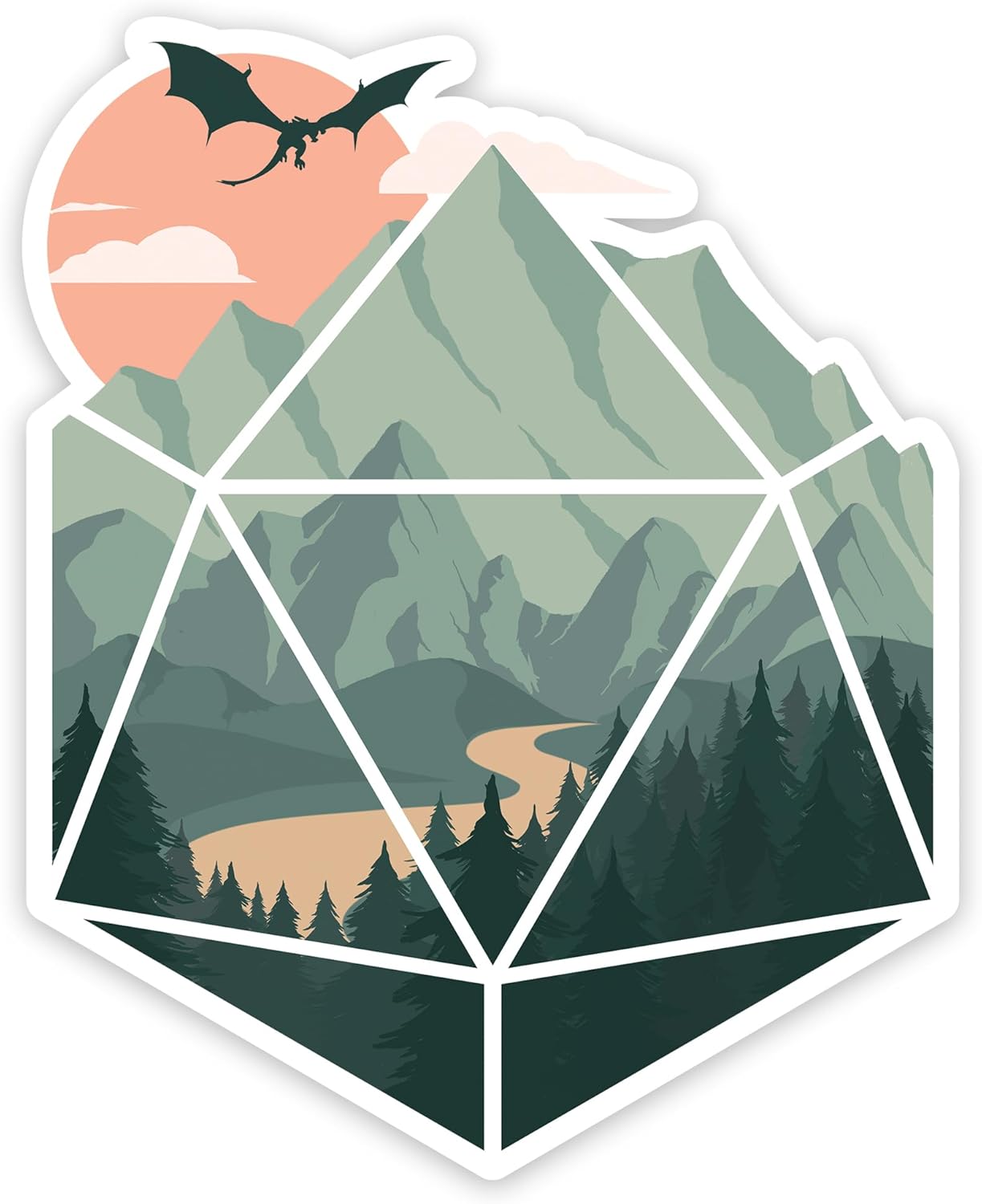 Glassstaff A d20 Scene DND Stickers  Calabozos y dragones divertidos pegatinas para hombres y mujeres  Calcomanías geniales para adolescentes,