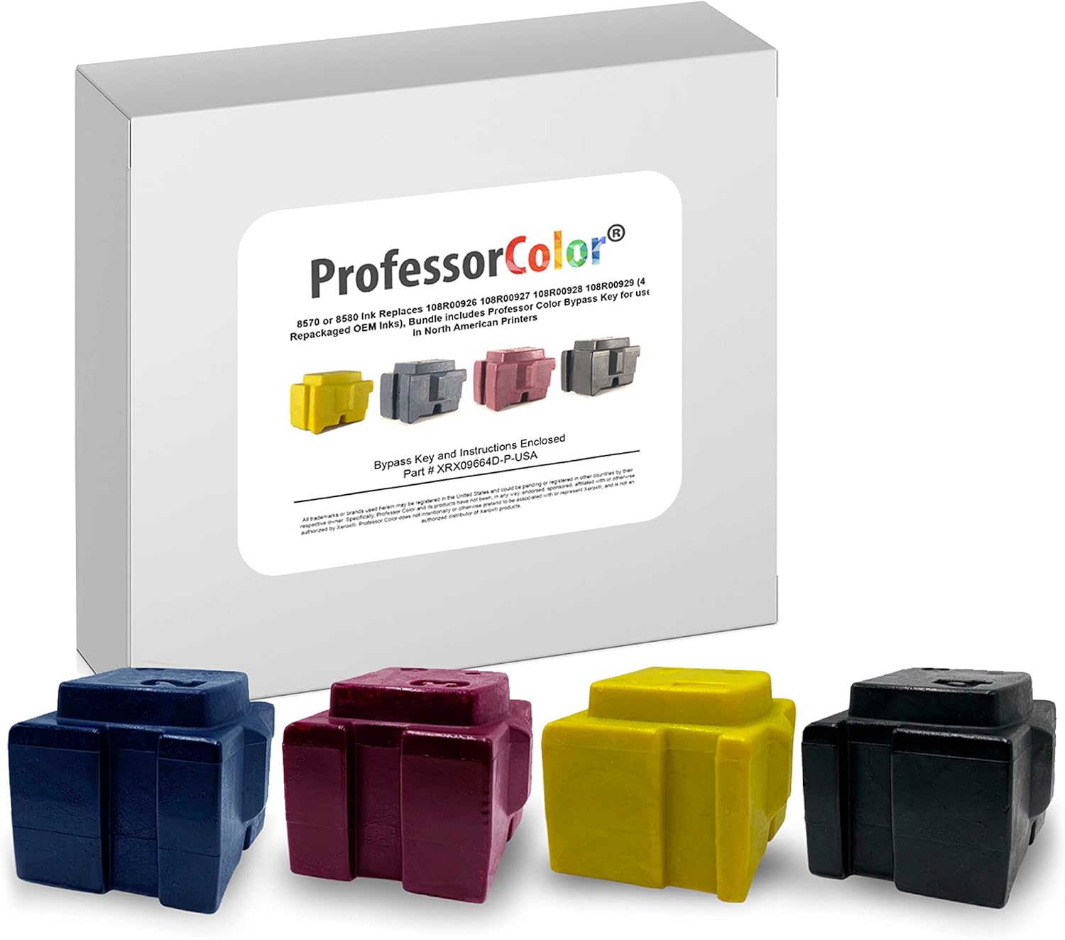 ColorCube 8570 o 8580 – Juego de 4 colores (4 tintas reempaquetadas con llave de derivación