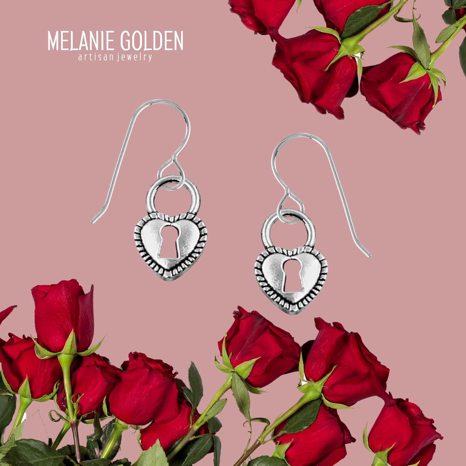 Heart Dangle Earrings  Love Drop Earrings for Women and Girls  Gift for Her  Valentines Jewelry  Multiple Styles Available (Key Hole Locket Heart