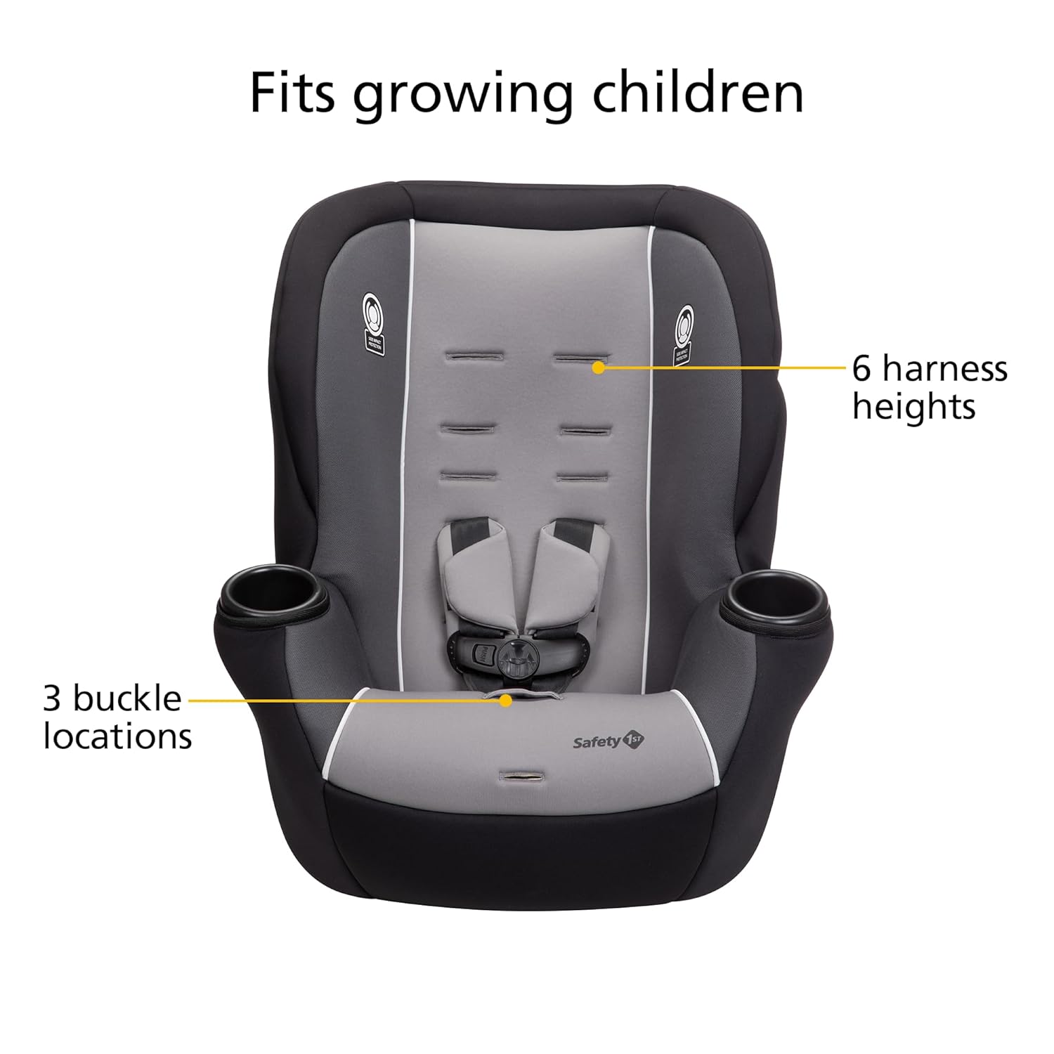 Safety 1st Getaway – Asiento convertible todo en uno para automóvil, color niebla