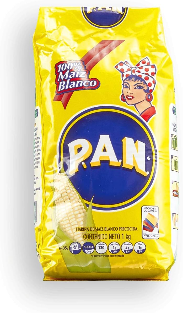 PAN Harina de Maiz Blanco Precocida 2.2 lbs.  Harina de Maíz Blanco Precocida 2 lb.