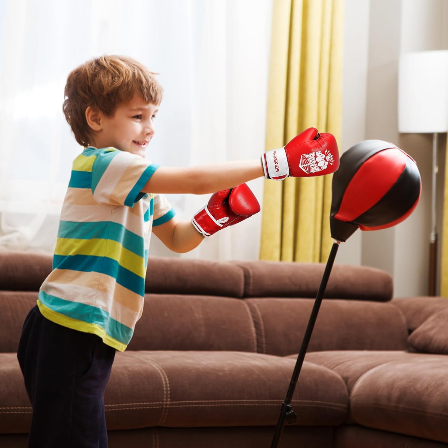 FIVING – Guantes de boxeo para niños y niñas, guantes de entrenamiento de boxeo juvenil para niños de 3 a 15 años, guantes de boxeo para saco de