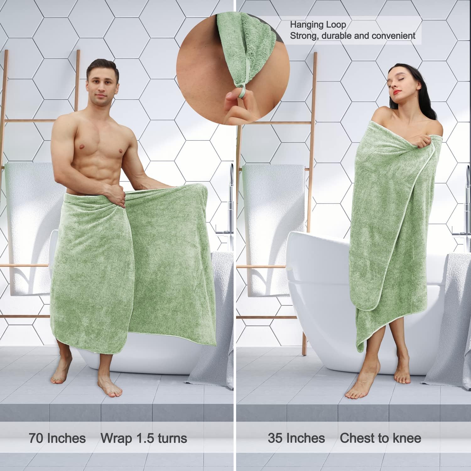 Toalla de baño, toalla de baño de gran tamaño (35 x 70 pulgadas), paquete de 4 toallas de baño extra grandes de 700 GSM, juego de toallas de baño