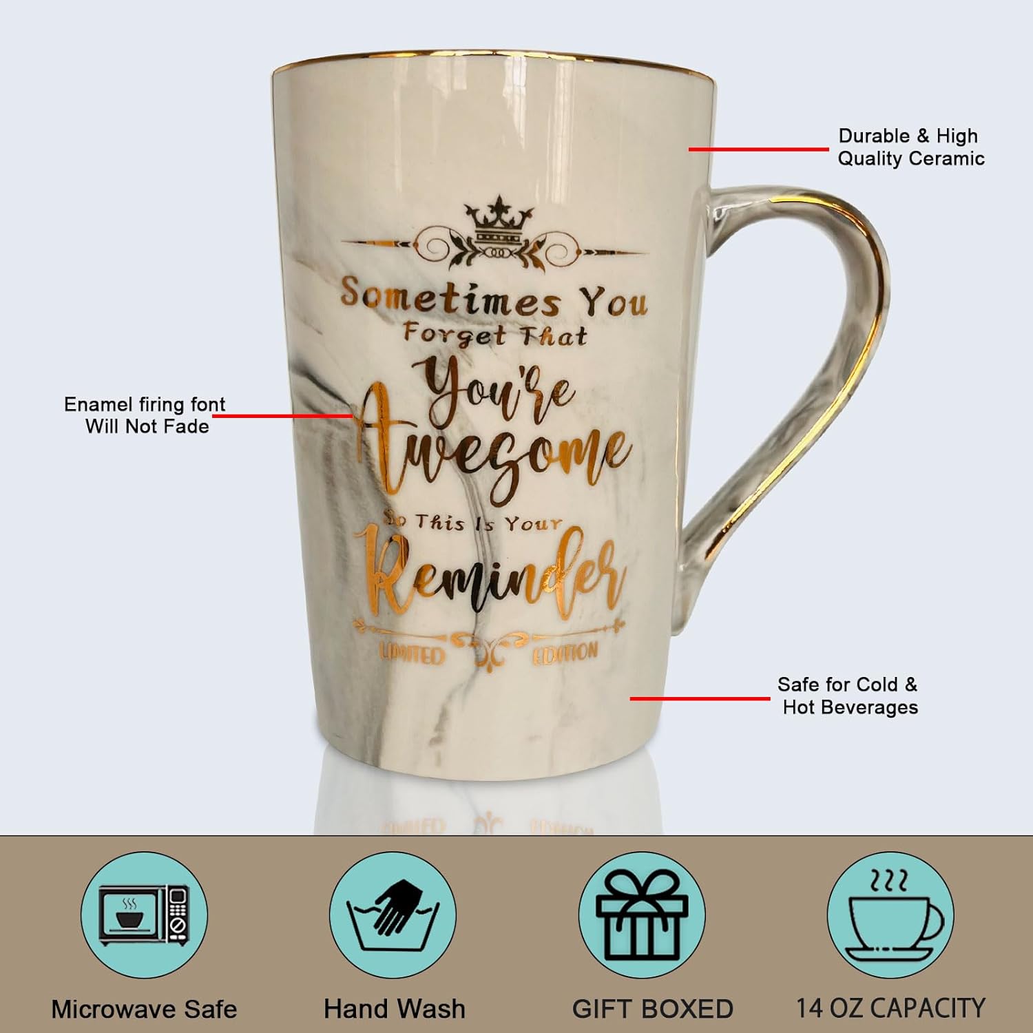 GITITUMB Sometimes You Forget Your Awesome Gifts – Regalos inspiradores para mujeres que lo tienen todo, día del jefe, Navidad, regalos de