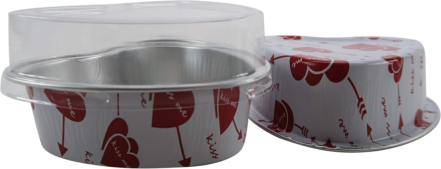 KitchenDance – Molde desechable de aluminio para tartas con tapa  3.5 onzas de papel de aluminio para hornear, cocinar, calentar, preparar