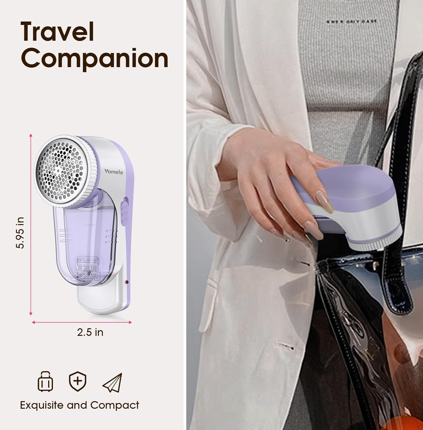 Afeitadora de tela, afeitadora de suéter recargable, afeitadora de pelusa con cuchillas de 6 hojas, removedor de pelusa eléctrico para ropa y