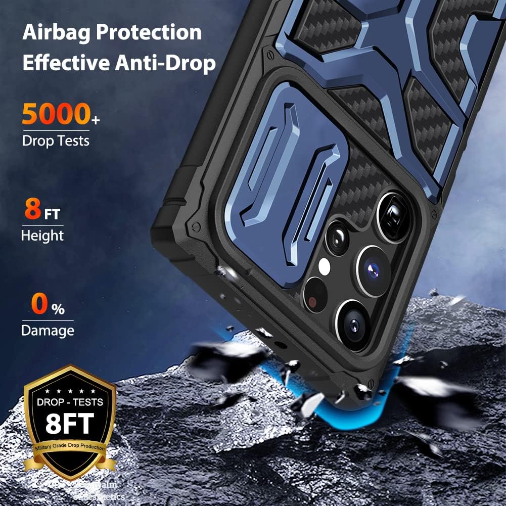 Nillkin Funda para Samsung Galaxy S22 Ultra, CamShield Fiber Armor para Samsung S22 Ultra 5G, resistente, ligera, protección contra caídas de grado