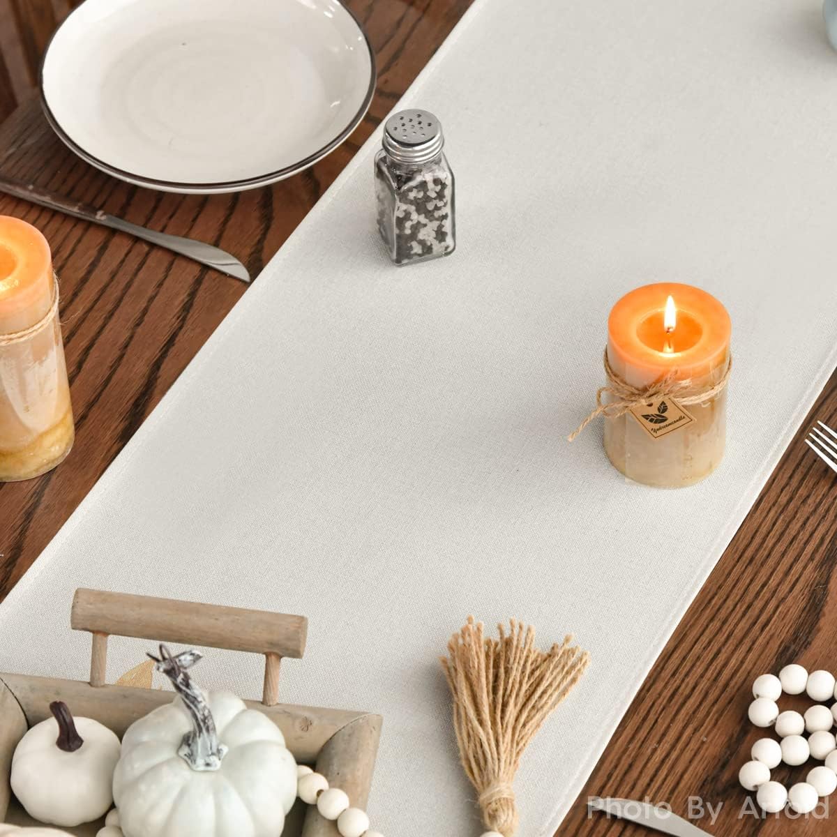 Artoid Mode Aqua Hello – Camino de mesa de otoño con hojas de calabaza, decoración de mesa de comedor de cocina de otoño de temporada para