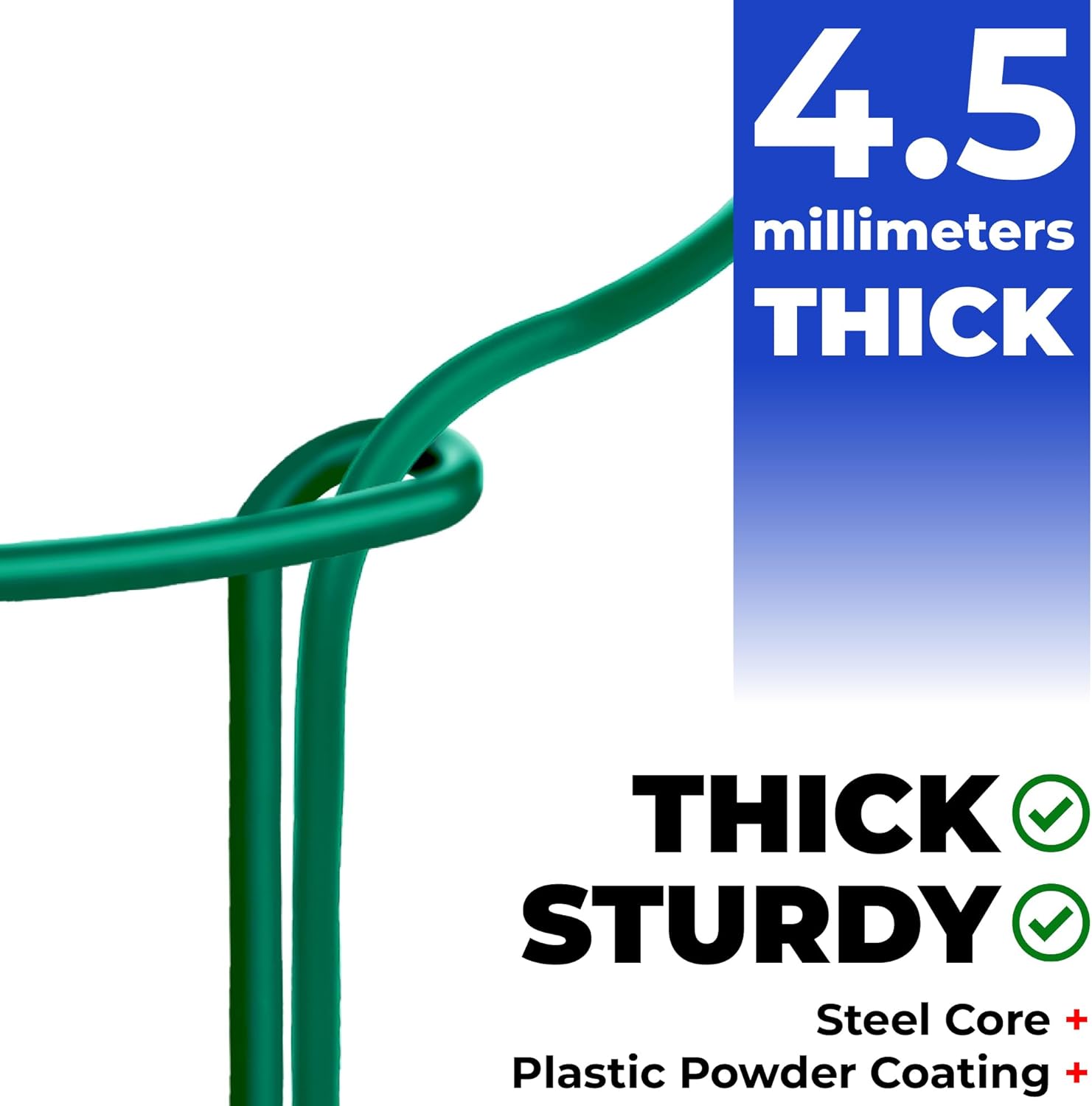 K-Brands Estacas de soporte para plantas  Estacas de metal inoxidables para plantas de exterior (10 pulgadas de ancho x 16 pulgadas de alto) con