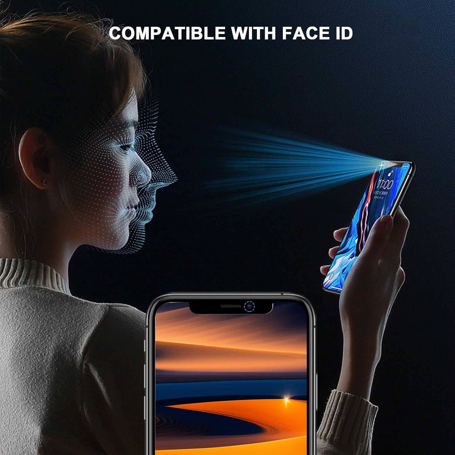 Paquete de 2 protectores de pantalla de privacidad para iPhone 14iPhone 13iPhone 13 Pro, pantalla de privacidad iPhone 13 de 6.1 pulgadas, película
