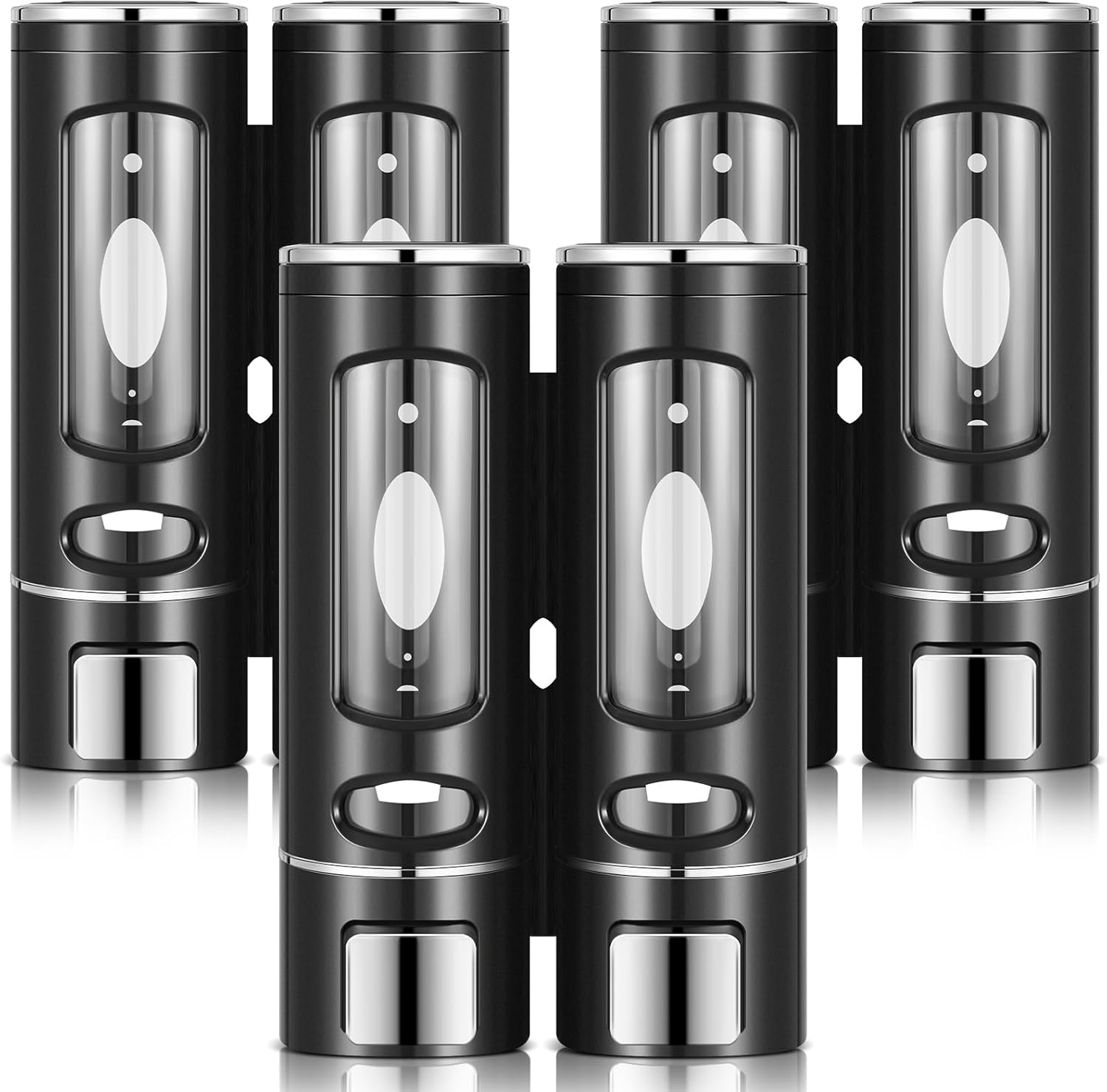 Dispensador de champú y acondicionador 2 en 1, dispensador de jabón de ducha de 2 cámaras, sin taladro, dispensador de champú montado en la pared,