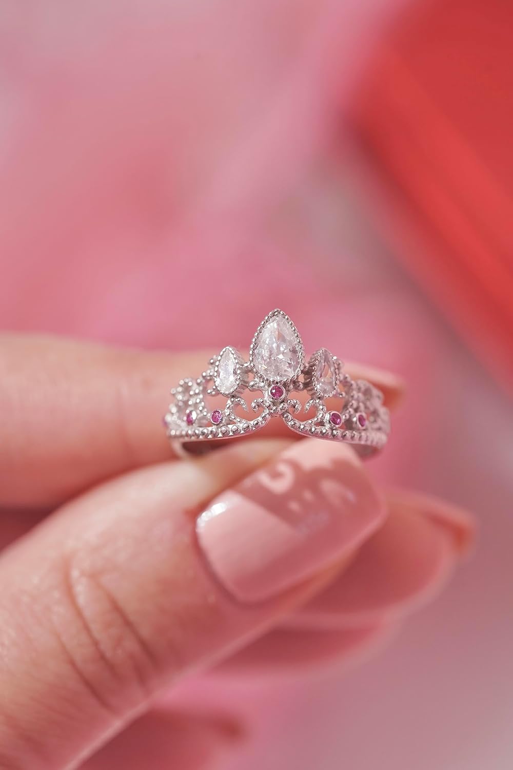 Tangled Ring- Lost Princess Ring -Cosplay Jewelry -Princess Ring-Princess Crown Ring-925 Sterling Silver Ring (GOLD)