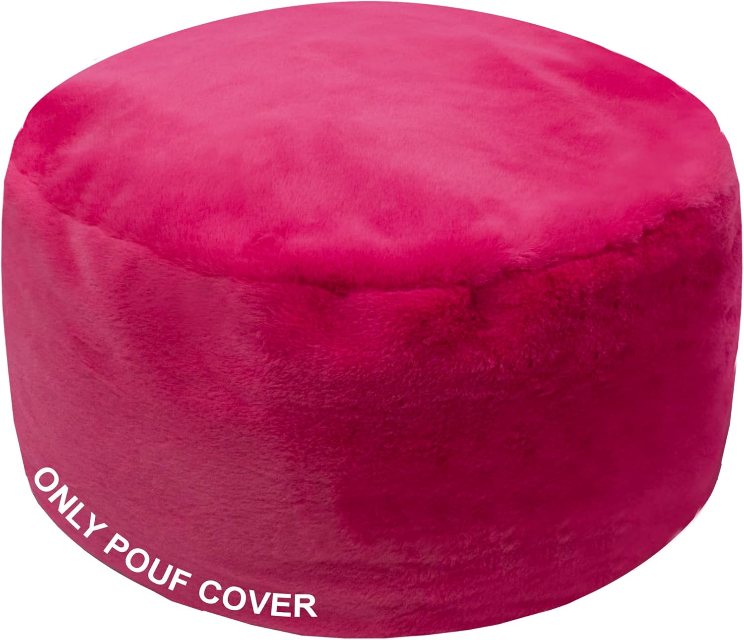 GLAXYFUR Funda de puf sin relleno, taburete de piel sintética, solución de almacenamiento de 20 x 12 pulgadas, puf (sin relleno), reposapiés para