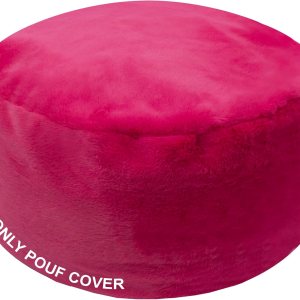 GLAXYFUR Funda de puf sin relleno, taburete de piel sintética, solución de almacenamiento de 20 x 12 pulgadas, puf (sin relleno), reposapiés para GLAXYFUR Funda de puf sin relleno, taburete de piel sintética, solución de almacenamiento de 20 x 12 pulgadas, puf (sin relleno), reposapiés para