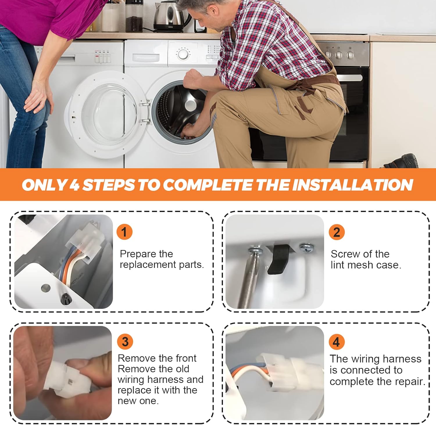 Beaquicy – Interruptor para puerta de secadora 3406107, repuesto para secadora Whirlpool, Ken-more, Roper, Amana, Crosley (paquete de 6)