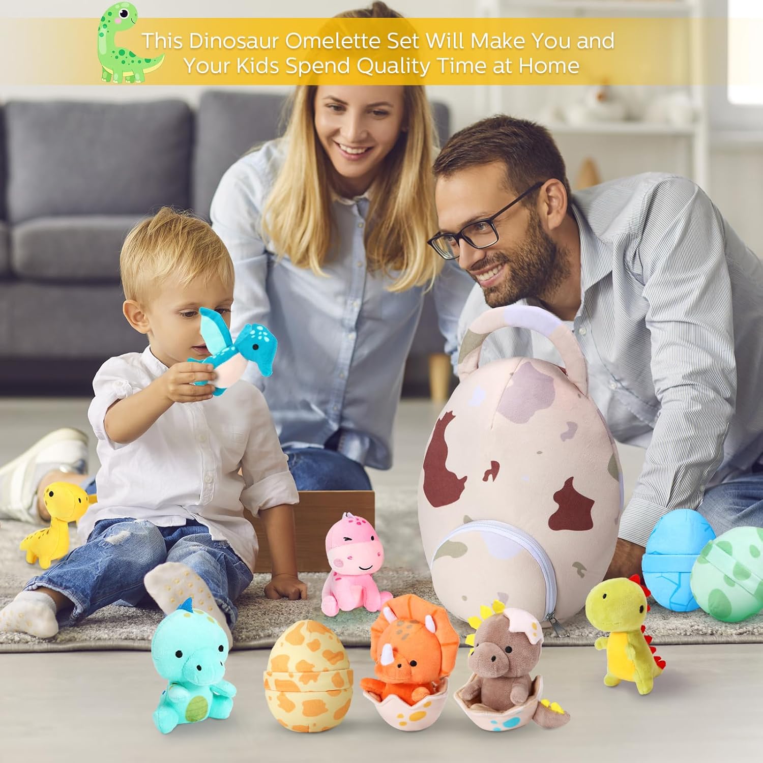 Juego de 11 juguetes de peluche de dinosaurio pequeño y bolsa de huevo, lindos animales de peluche, juguetes de peluche suaves de dinosaurio,
