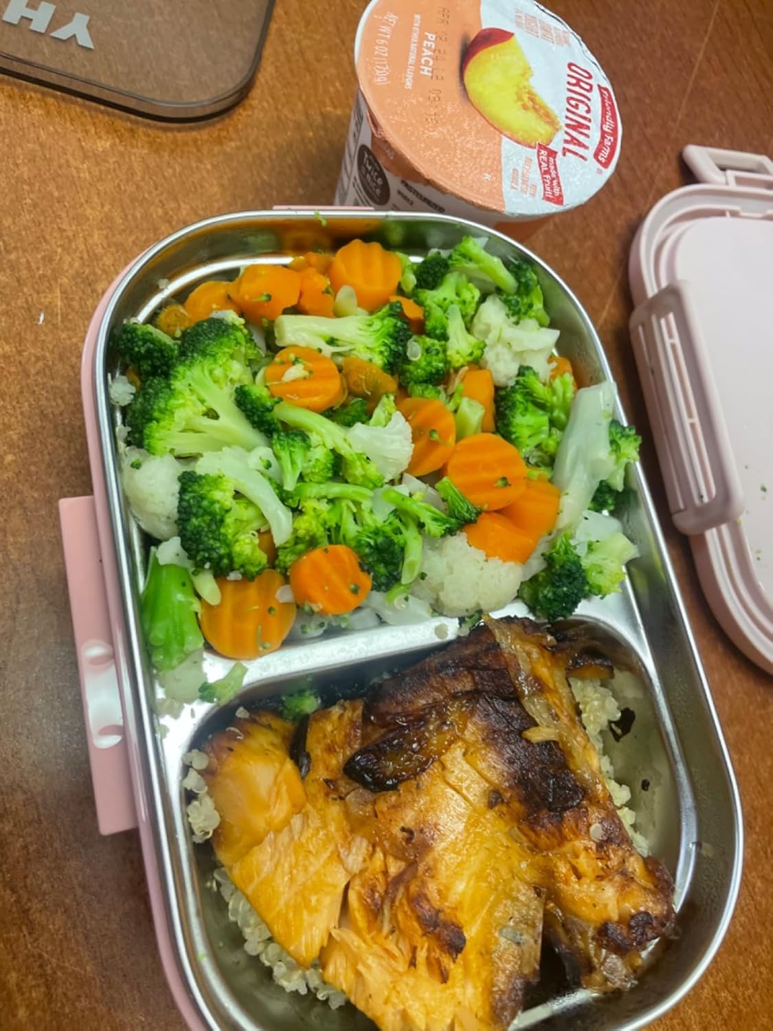 Lonchera Bento de 2 compartimentos con bolsa de almuerzo y juego de cubiertos, 28 onzas a prueba de fugas, reutilizable, contenedor de control de