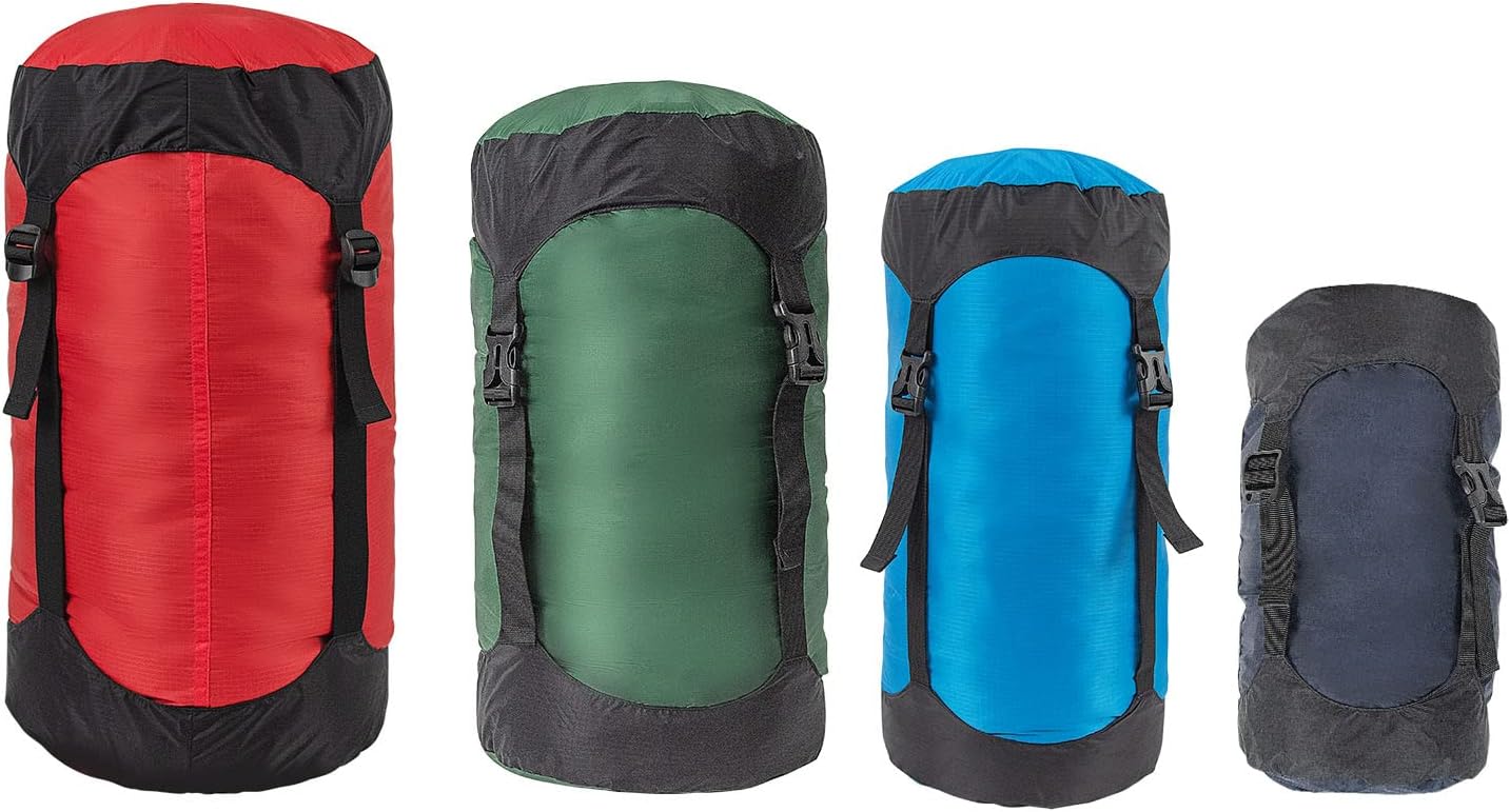 2 sacos de compresión de 8L18L25L35L, saco de dormir ligero, saco de compresión para camping, senderismo, viajes de mochilero
