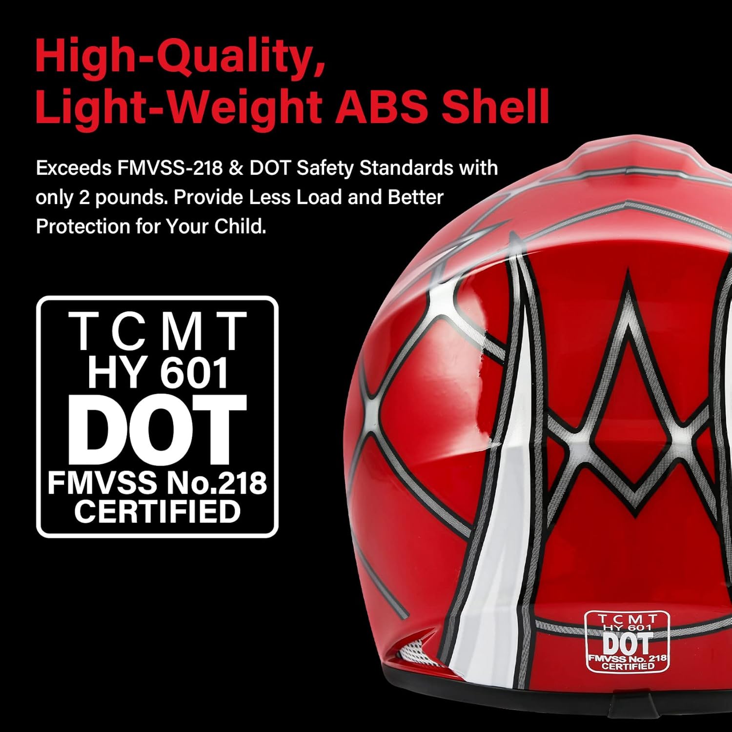 TCT-MOTORPARTS DOT – Casco de motocross ATV para niños y jóvenes, casco de cara completa