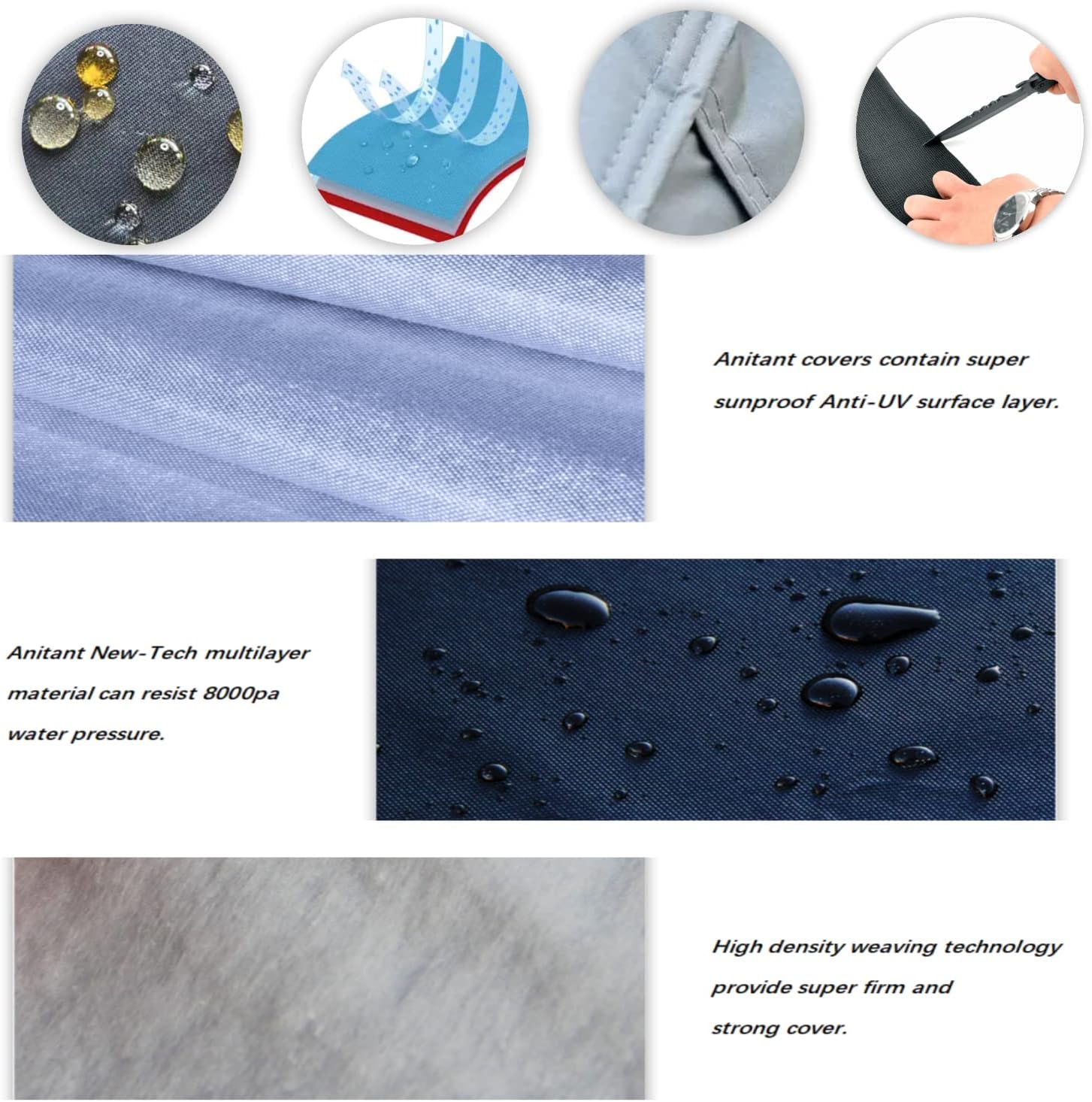 Cubierta de 9 capas para camioneta de cabina (cubierta de parabrisas de regalo), cubierta de camión grande, impermeable, para todo tipo de clima,
