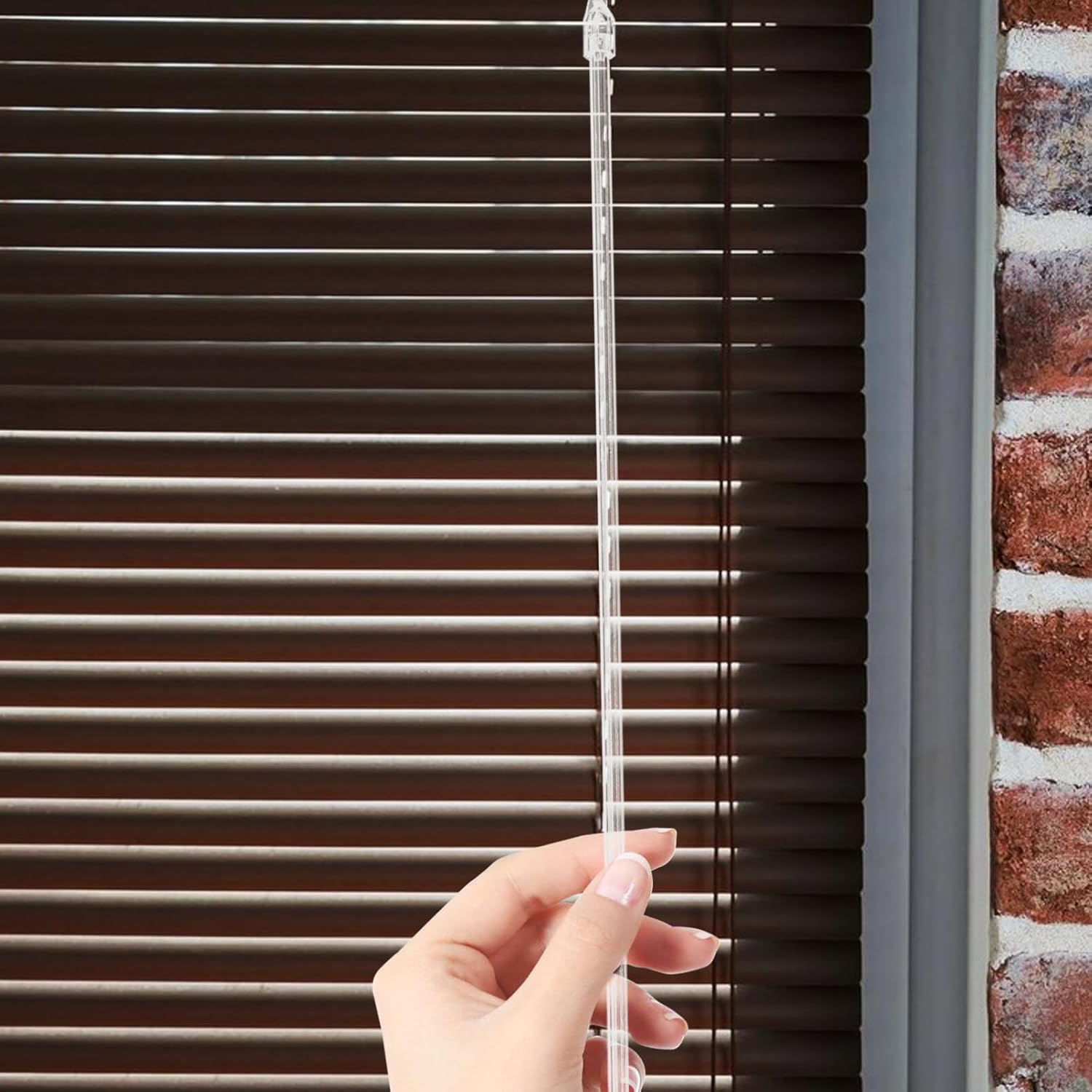 OSALADI Varita vertical ciega, varita ciega de fibra de vidrio, varillas de repuesto para persianas, varillas de inclinación ciega con gancho, mango