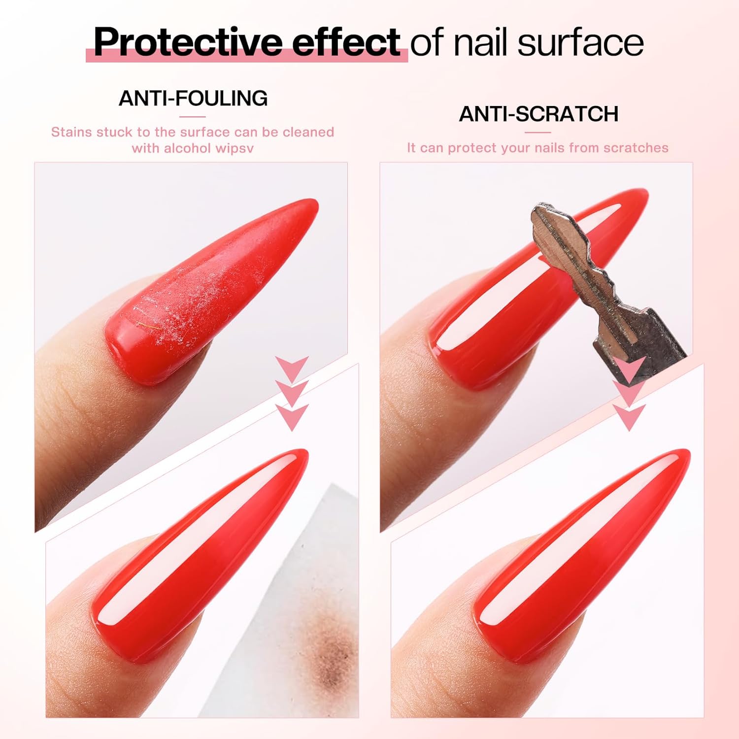 Morovan Capa base de gel 3 piezas no limpian gel brillo mate superior y capa base – lámpara de uñas de larga duración capa superior esmalte de uñas
