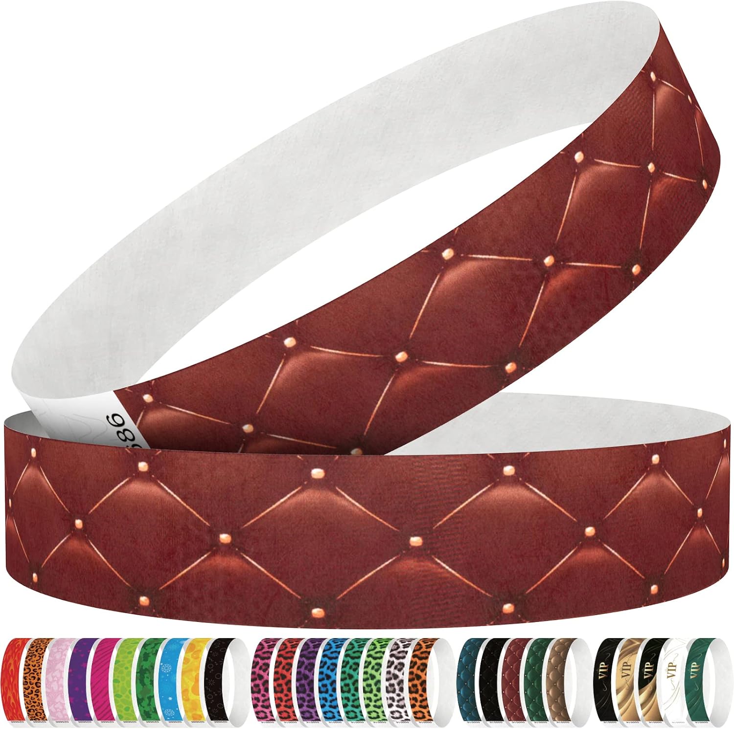 Tyvek – Pulseras para eventos, diseño creativo clásico colorido de 34 pulgadas, paquete de 250 pulseras para fiestas, grupos, formación de equipos e
