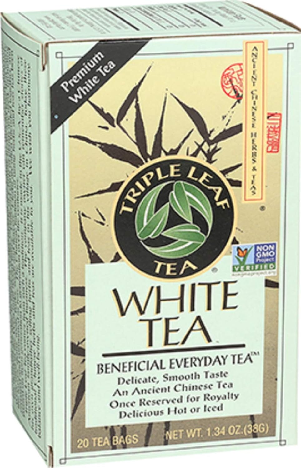 Triple Leaf Té, peonía blanca, 20 bolsas de té (paquete de 6)