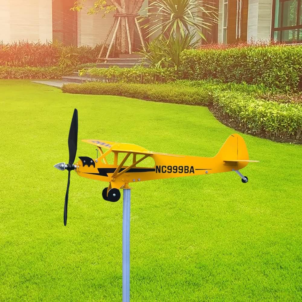 Piper J3 Cub – Molino de viento para avión, veleta meteorológica de avión, instrumento de medición de viento, veleta de metal para el clima, regalo