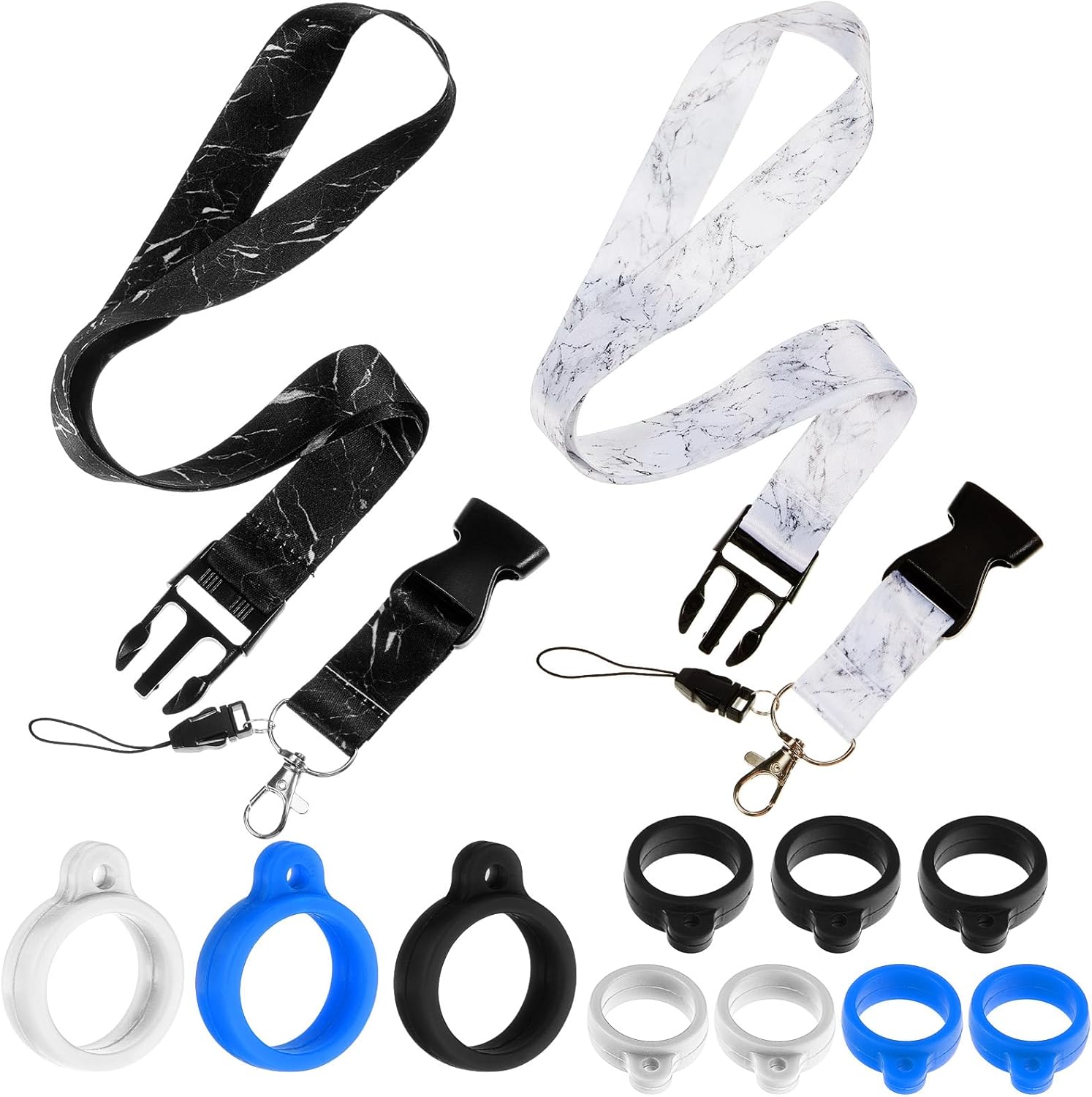 Shappy Juego de cordón para collar antipérdida, cordones para mujeres y hombres