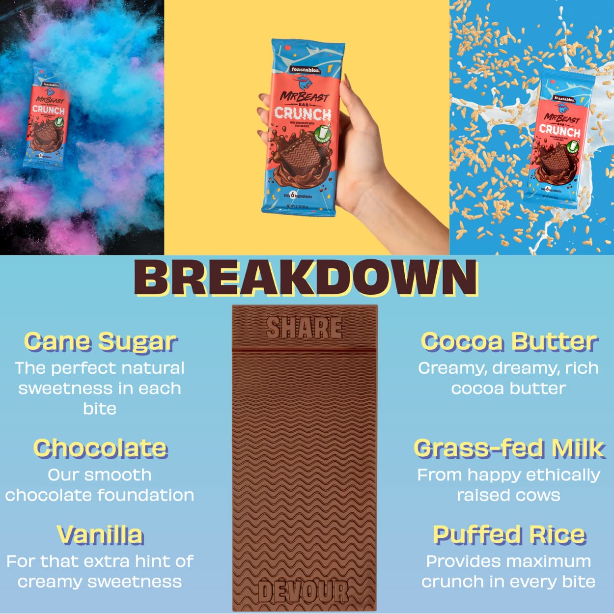 Feastables Mr Beast Bar Crunch & Deez Nutz Combo, 0.04 oz