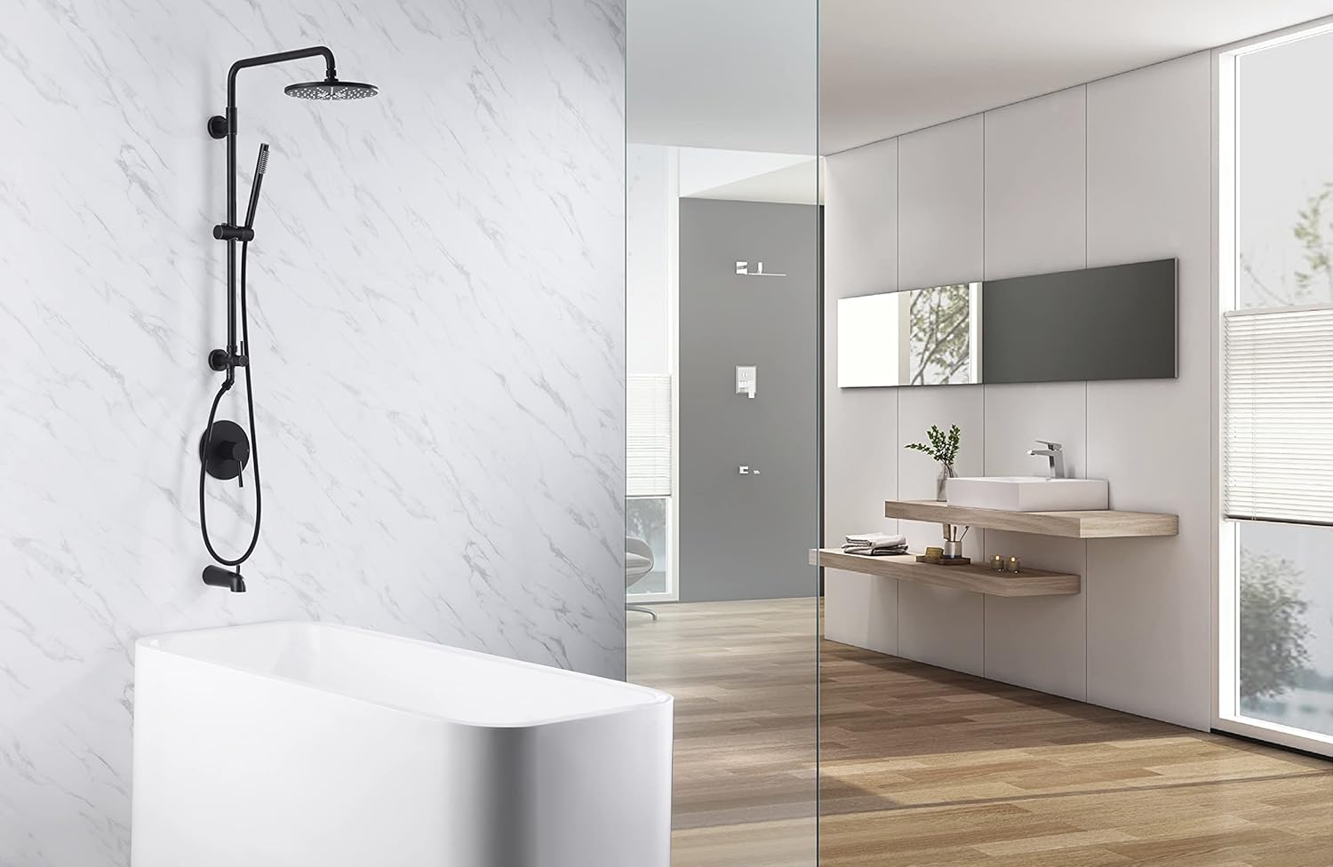 sumerain Sistema de ducha de bronce aceitado para reacondicionamiento y remodelación con cabezal de ducha de lluvia de 9 pulgadas